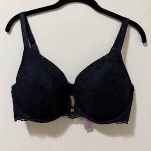 Savage X Fenty Black Floral Lace Bra